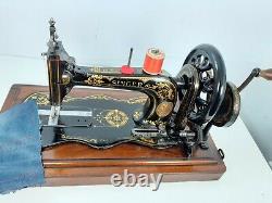 Rare Antique Singer 12k Fiddlebase Machine À Coudre, Full Service & Sews Parfaitement