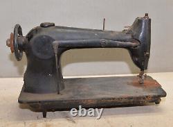 Rare Antique Singer Machine À Coudre Industrielle En Cuir 96-10 Collectionnable 1929