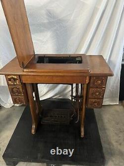 Rare Antique Singer Model 99 Sewing Machine Cabinet Pre 1930's sera expédié