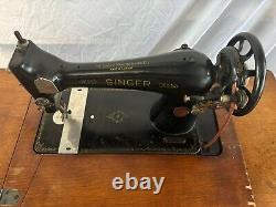 Rare Pré-années 1930 Antique Singer Modèle 99 Machine à Coudre Armoire Expédiera