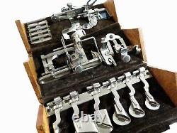 Rarecomplete! Style 3 Pour Vs2 Antique Singer Machine À Coudre 1889 Oak Puzzle Box