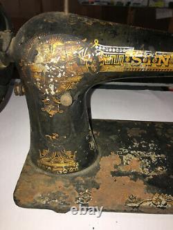 Singer Sewing Machine Antique Unrestored Grand Morceau D'histoire #11 062 097