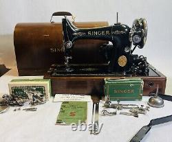 Singer Sewing Machine Knee Lever, Bentwood Case Key, Pièces Jointes, Et Coutures Manuelles