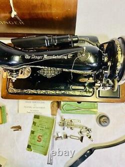 Singer Sewing Machine Knee Lever, Bentwood Case Key, Pièces Jointes, Et Coutures Manuelles
