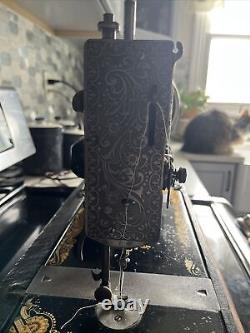 Stupéfiant Antique 1909 Singer Treadle Sewing Machine Head 20 Sphinx Fonctionne Lisse