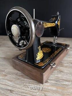 Superbe machine à coudre Singer 27 de 1906 avec tête à pédale Sphinx entièrement testée, antiquité.