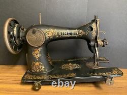 Tête de machine à coudre SINGER en fonte antique, uniquement la tête, G457497 NON TESTÉE 1910.