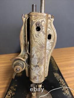 Tête de machine à coudre SINGER en fonte antique, uniquement la tête, G457497 NON TESTÉE 1910.