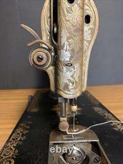 Tête de machine à coudre SINGER en fonte antique, uniquement la tête, G457497 NON TESTÉE 1910.