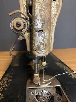 Tête de machine à coudre SINGER en fonte antique, uniquement la tête, G457497 NON TESTÉE 1910.