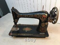Vintage Anticique 1900 Singer Cast Iron Sewing Machine Head Seulement