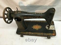 Vintage Antique Années 1900 Singer Cast Iron Industrial Couture Machine Tête Seulement