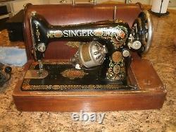 Vintage Singer Machine À Coudre Vers 1919 Modèle #66