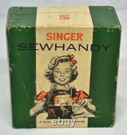 Vintage Singer Sewhandy Modèle #20 Enfants Machine À Coudre En Boîte, Avec Pince Bren106