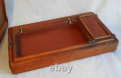 Vtg 1913 Singer Sewing Machine Bentwood Case 3/4 Taille 99 185 192 Spartiate & Clé