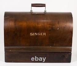 Vtg Antique 1926 Singer Machine À Coudre Modèle 99k Avec Boîtier Pour Pièces Ou Réparation