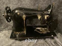 Vtg Antique Singer 44-20 Machine À Coudre